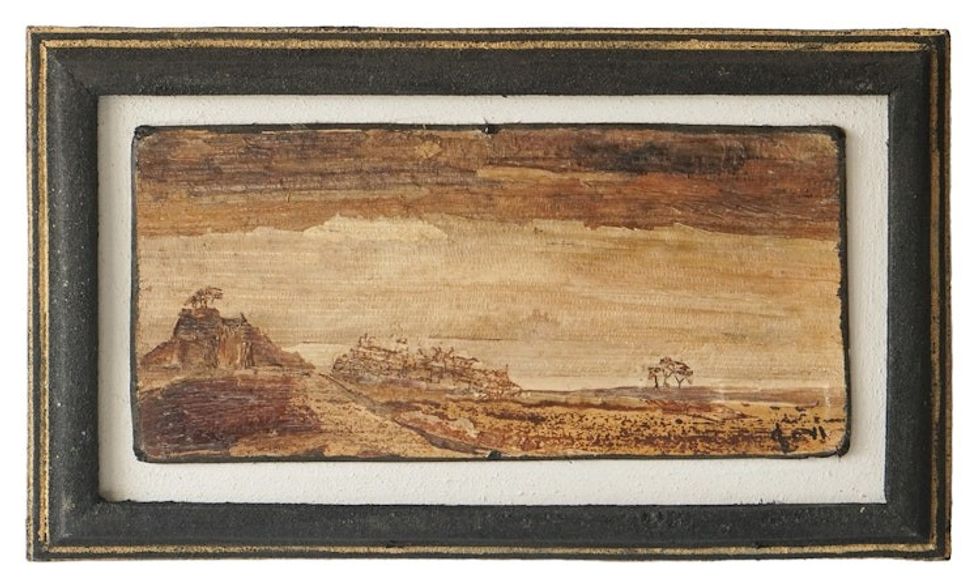 Handcrafted Natural Fiber Landscape Wall Art from Ghana 'Sunny Day'