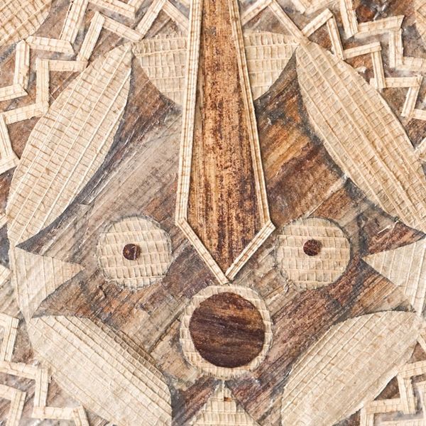 Alternate image for Handcrafted Natural Fiber Dakar Mask Wall Art from Ghana Dakar Mask II