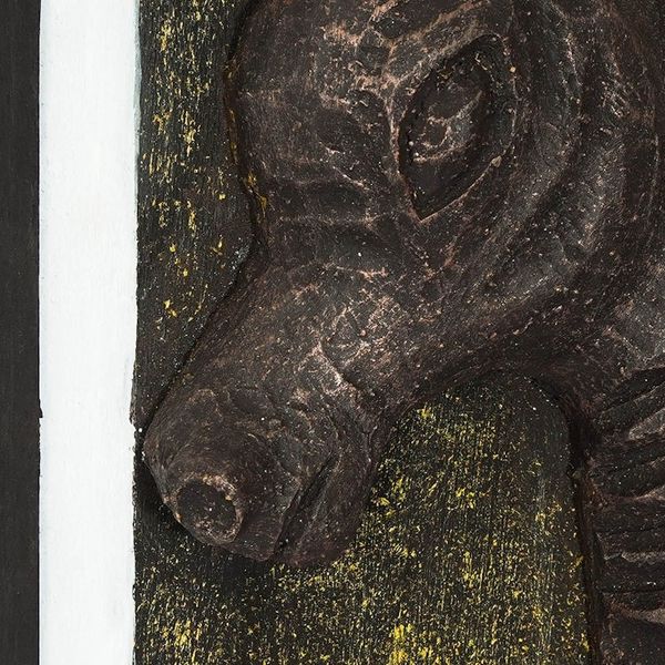 Alternate image for Wood Horse Relief Wall Art Made with Mixed Media in Ghana The Winning Horse