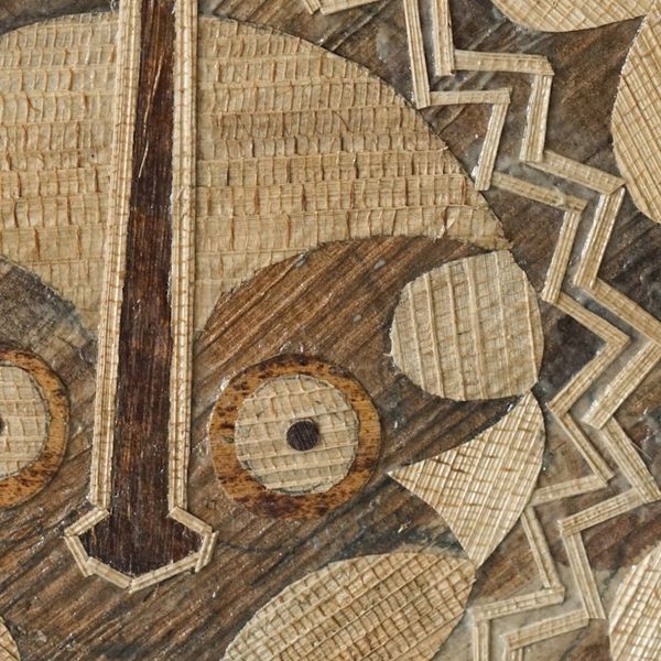 Alternate image for Moon-Inspired Handcrafted Natural Fiber Wall Art from Ghana Lunar Mask