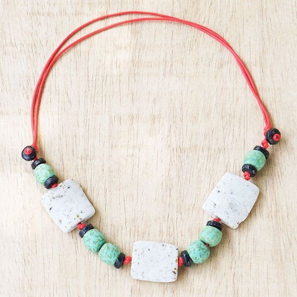 Alternate image for Hand Made Adjustable Glass Beaded Necklace Life and Other Stories