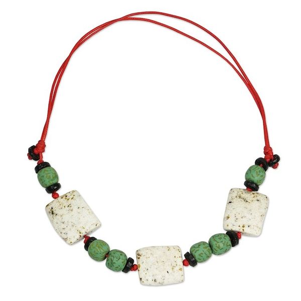 Alternate image for Hand Made Adjustable Glass Beaded Necklace Life and Other Stories