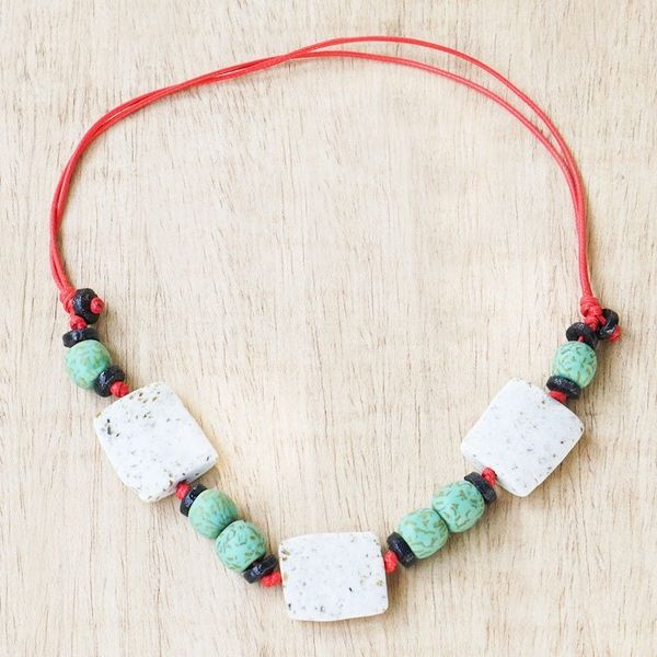 Alternate image for Hand Made Adjustable Glass Beaded Necklace Life and Other Stories
