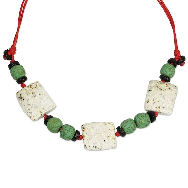 Alternate image for Hand Made Adjustable Glass Beaded Necklace Life and Other Stories