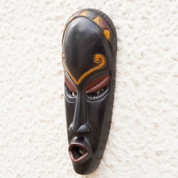 Alternate image for Hand-Carved African Sese Wood Mask with Painted Accents Tumi Wura