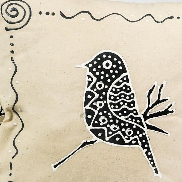 Alternate image for Bird-Themed Cotton Cushion Covers Pair Perching