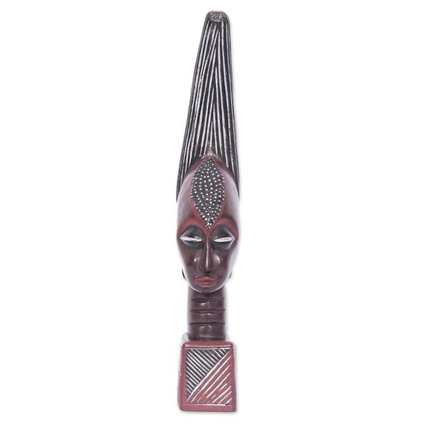 Alternate image for Hand-Carved Traditional Sese Wood Sculpture from Ghana Daaga
