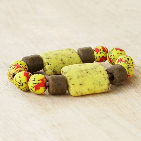 Alternate image for Recycled Glass Beaded Bracelet from Ghana Mine Forever