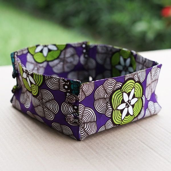 Alternate image for Handcrafted Floral Amethyst and Lime Cotton Basket Napkin Amethyst Spring