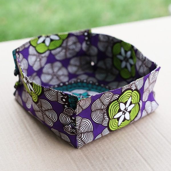 Alternate image for Handcrafted Floral Amethyst and Lime Cotton Basket Napkin Amethyst Spring
