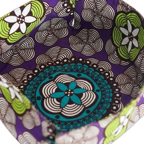 Alternate image for Handcrafted Floral Amethyst and Lime Cotton Basket Napkin Amethyst Spring