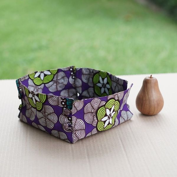 Alternate image for Handcrafted Floral Amethyst and Lime Cotton Basket Napkin Amethyst Spring