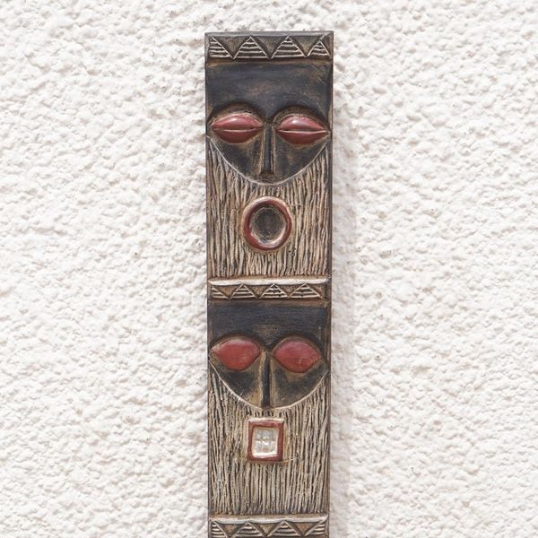 Alternate image for Mahogany Wall Relief Panel Carved Painted by Hand in Ghana Simbisa Dogon Board