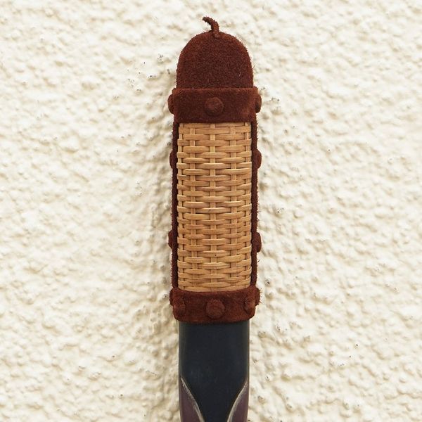 Alternate image for Handmade Ofram Wood and Leather Mask Saarkin Kofar Nasarawa