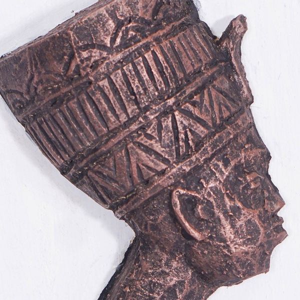 Alternate image for Ceramic and Sese Wood Relief Wall Art of Egyptian King Egyptian Pharaoh