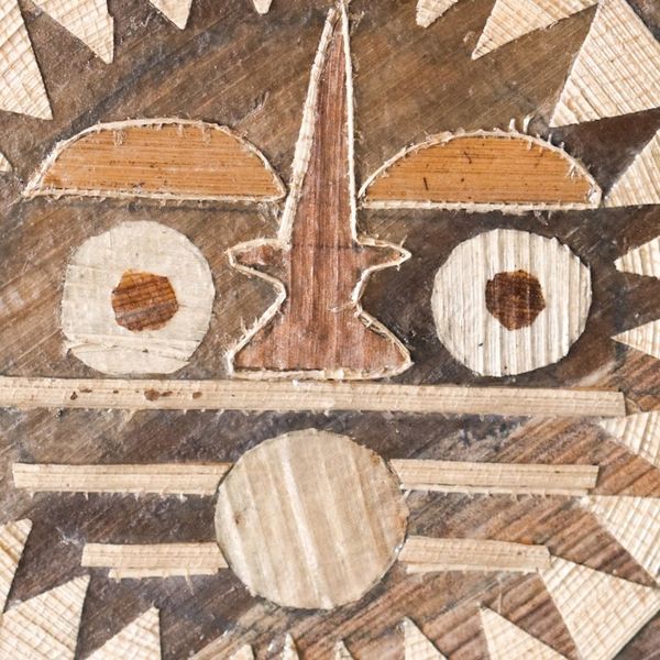 Alternate image for Natural Fiber Dakar Mask Wall Art Handcrafted in Ghana Dakar Mask III