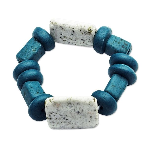 Alternate image for Chunky Recycled Glass Beaded Bracelet Greatest Love