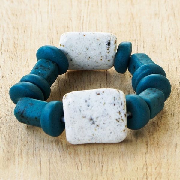 Alternate image for Chunky Recycled Glass Beaded Bracelet Greatest Love