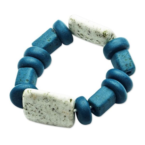 Alternate image for Chunky Recycled Glass Beaded Bracelet Greatest Love
