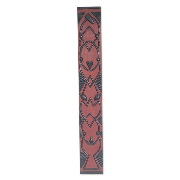 Alternate image for Dogon Board-Like Mahogany Relief Panel Handmade in Ghana Family Dogon Board