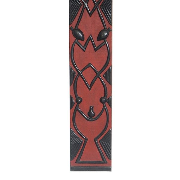 Alternate image for Dogon Board-Like Mahogany Relief Panel Handmade in Ghana Family Dogon Board