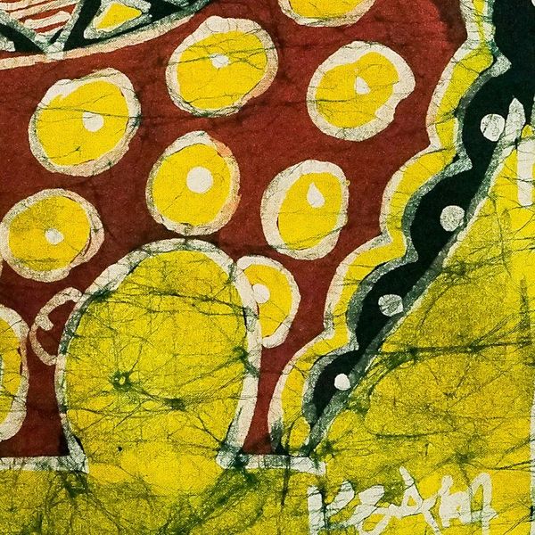 Alternate image for Cotton Batik Wall Hanging Baby Elephant
