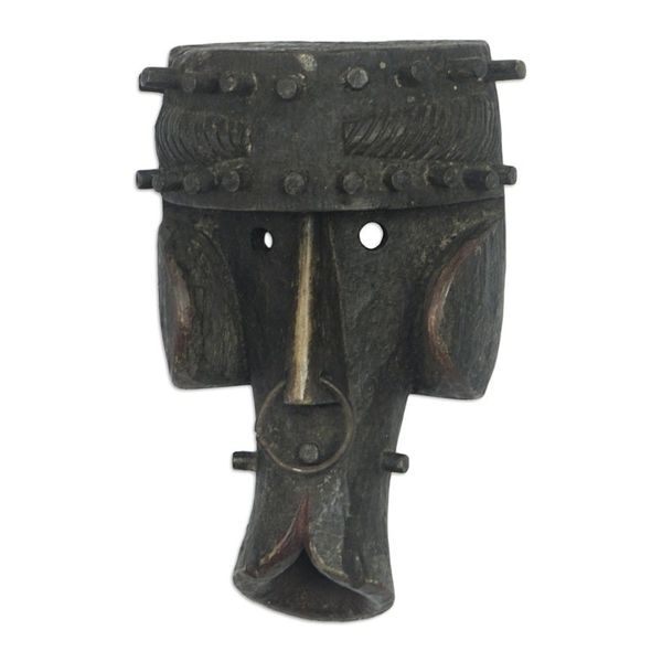 Alternate image for Hand Carved Sese Wood Wall Mask Dogon Celebration