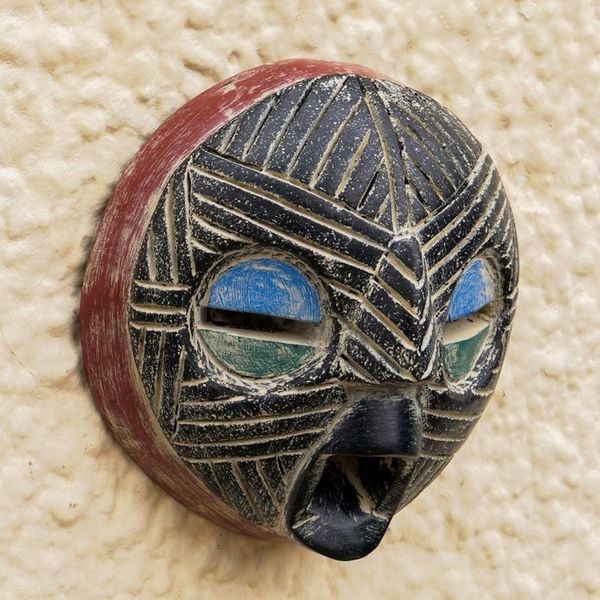 Alternate image for Hand Crafted African Sese Wood Mask Kwahu