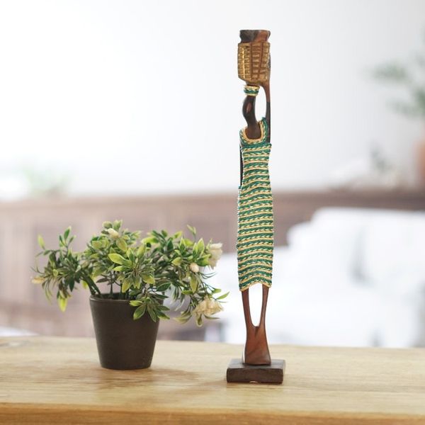 Alternate image for Artisan Crafted Ebony Wood Sculpture Obaapa III