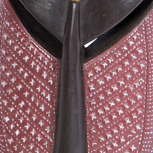Alternate image for Handmade Original Tall African Wood Mask from Ghana Vim Lady III
