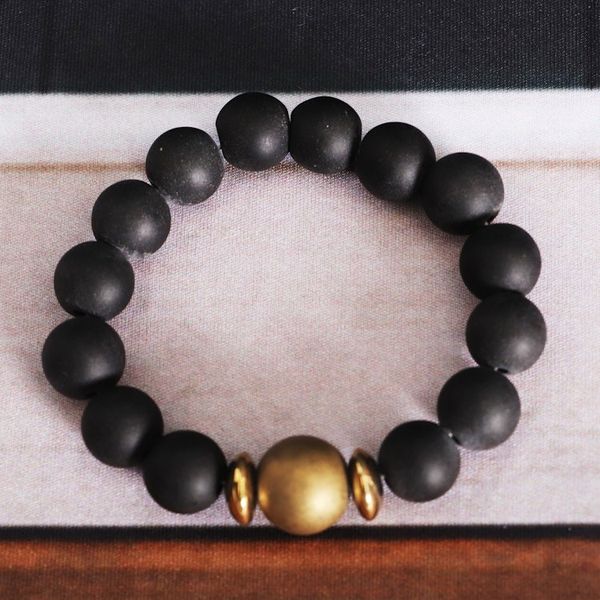 Alternate image for Eco-Friendly Recycled Glass Beaded Stretch Pendant Bracelet Galaxy Chic