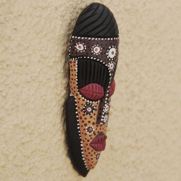 Alternate image for Sese Wood African Wall Mask with Floral Motif Young and Free