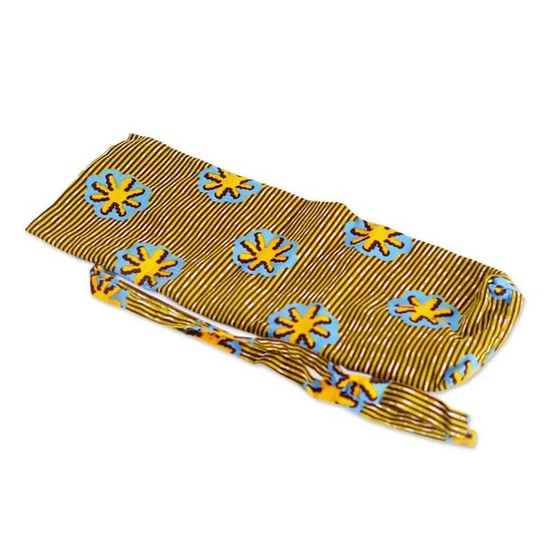 Alternate image for Colorful Handmade 100 Cotton Wine Bottle Cover from Ghana Cheerful Toast