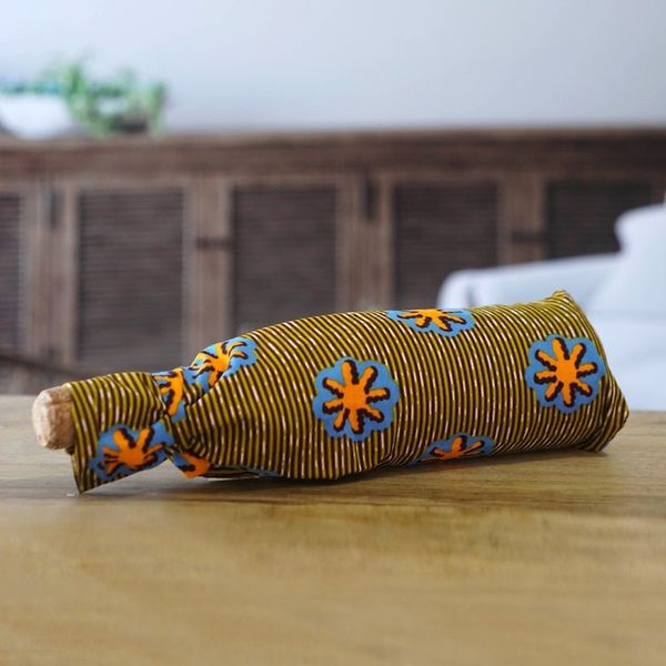 Alternate image for Colorful Handmade 100 Cotton Wine Bottle Cover from Ghana Cheerful Toast