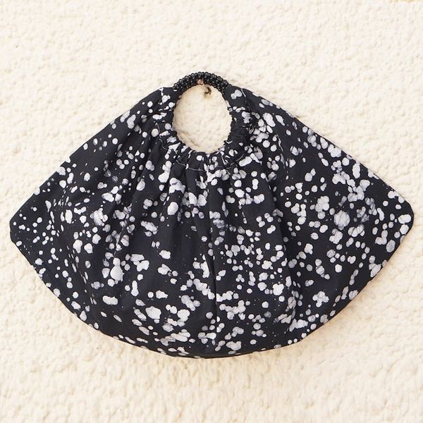 Alternate image for Handmade Batik Cotton Hobo Bag with Elegant Splatter Motifs Sophisticated Nuse