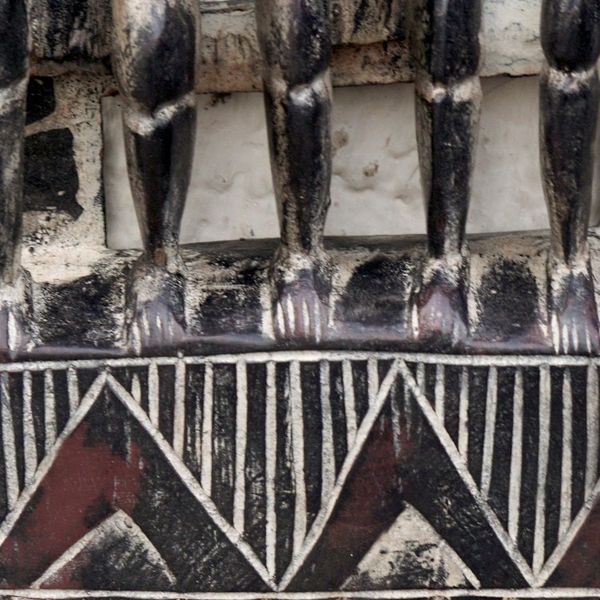 Alternate image for Hand Carved Sese Wood Comb-Shaped Wall Accent from Ghana Triumvirate Comb