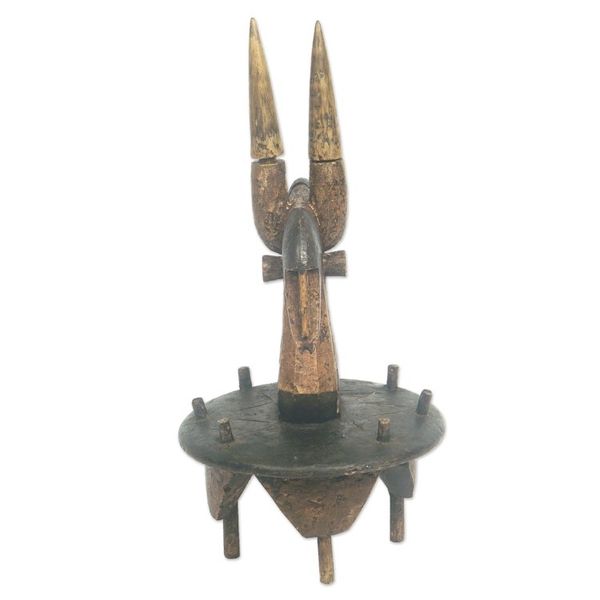 Alternate image for Hand Crafted Sese Wood Sculpture from Ghana Bambara Native