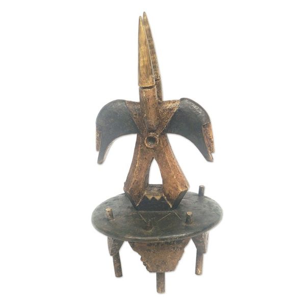 Alternate image for Hand Crafted Sese Wood Sculpture from Ghana Bambara Native