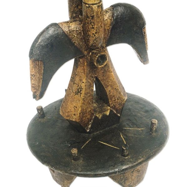 Alternate image for Hand Crafted Sese Wood Sculpture from Ghana Bambara Native