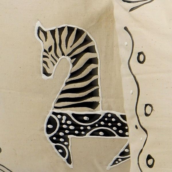 Alternate image for Hand-Painted Cotton Cushion Covers Pair Prancing