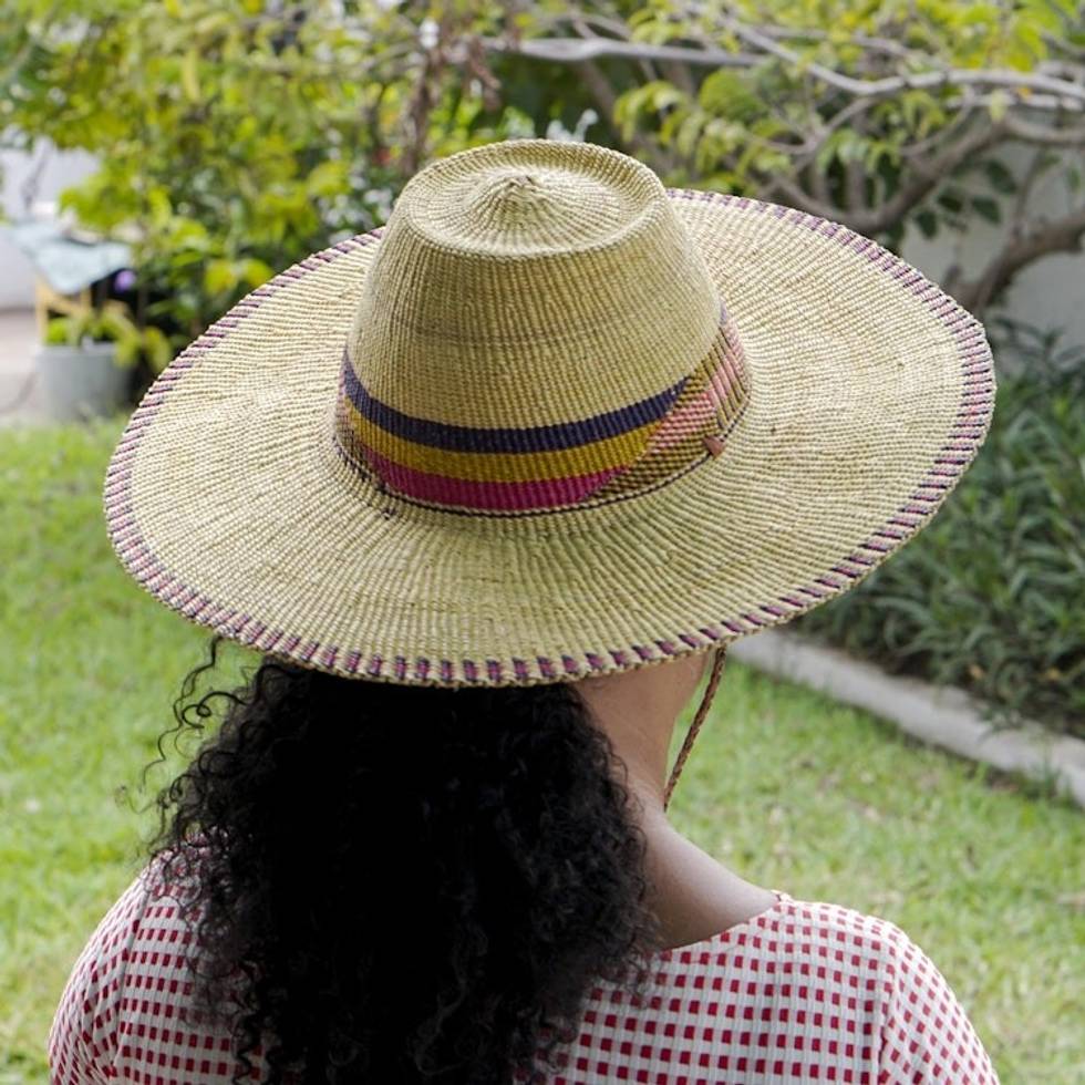Woven Raffia Sun Hat from West Africa 'Shady Lane'