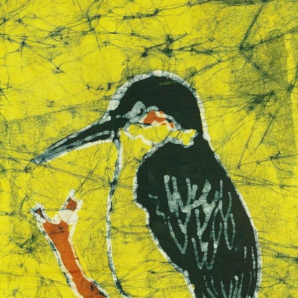 Alternate image for Batik Cotton King Fisher Wall Hanging Kingfisher