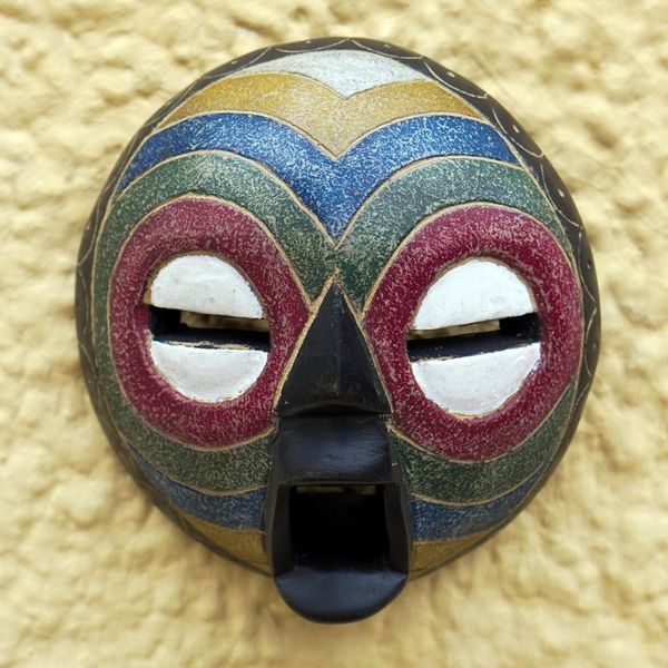 Alternate image for Hand Made Sese Wood Mask from Ghana Kunimdu