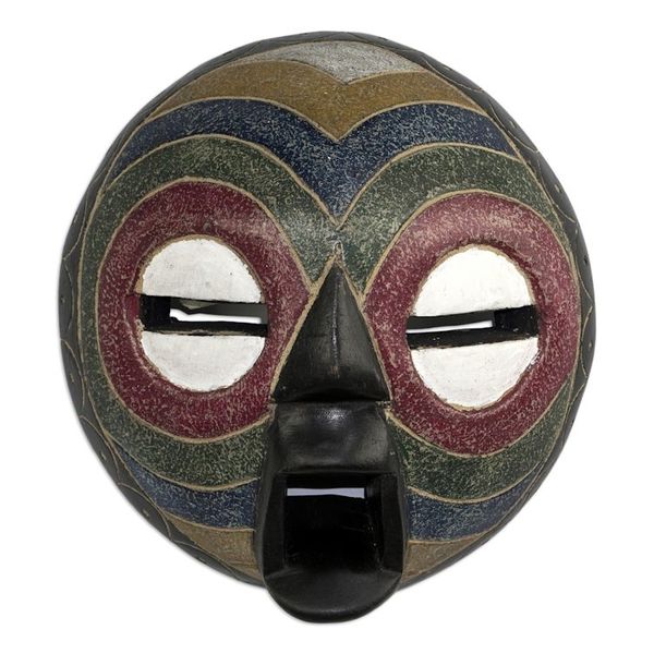 Alternate image for Hand Made Sese Wood Mask from Ghana Kunimdu