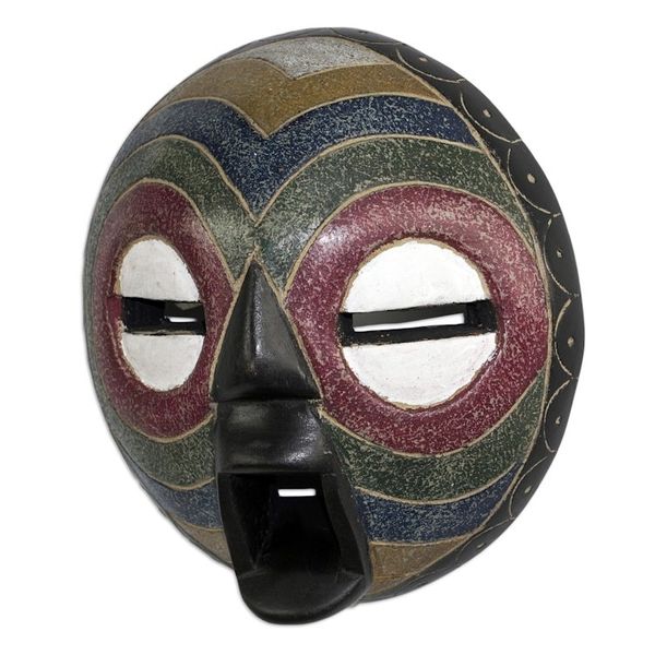 Alternate image for Hand Made Sese Wood Mask from Ghana Kunimdu