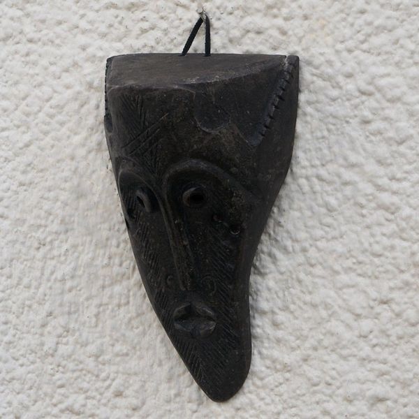 Alternate image for Hand Made Sese Wood Wall Mask Wide Eyes