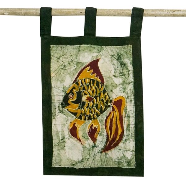 Alternate image for Cotton Wall Hanging with Fish Motif Go Fish