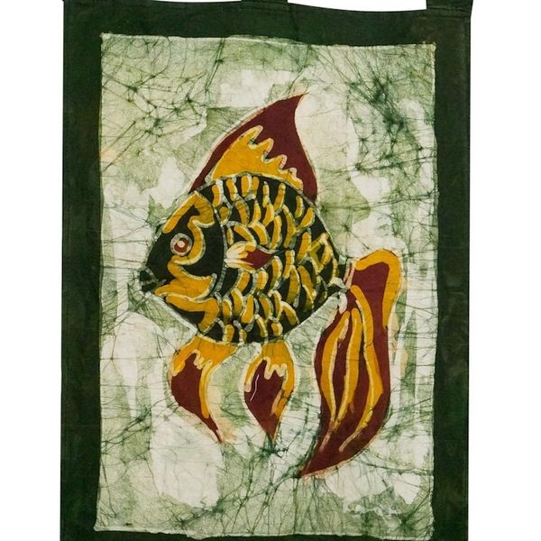 Alternate image for Cotton Wall Hanging with Fish Motif Go Fish