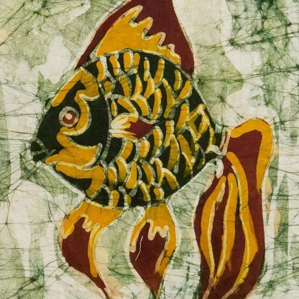 Alternate image for Cotton Wall Hanging with Fish Motif Go Fish