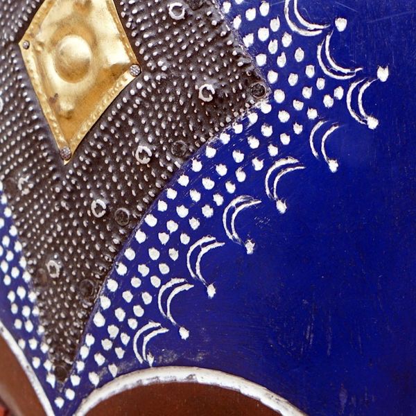 Alternate image for Hand-Painted Vibrant African Wood Mask Crafted in Ghana King of Africa II